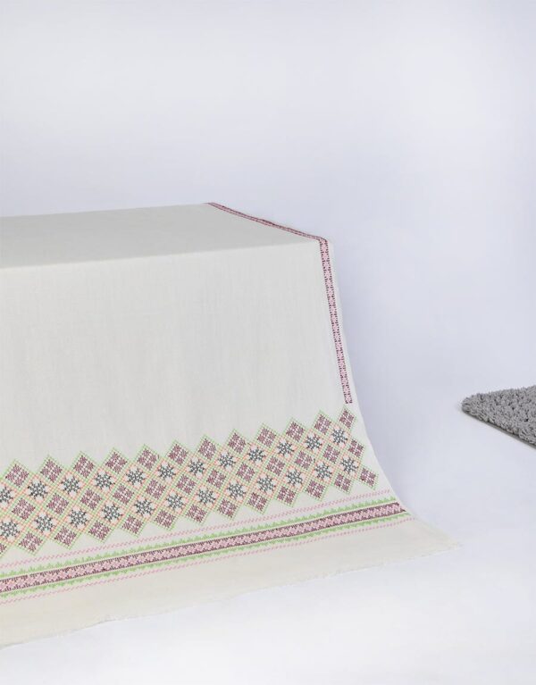 "Khaddi Shawl CS-17 Off White" - Image 2