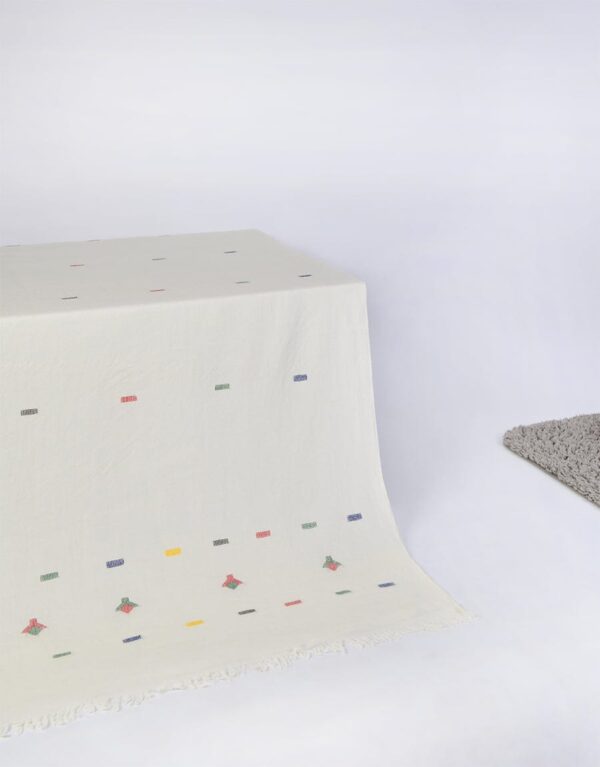 "Khaddi Shawl-1 Off White" - Image 2