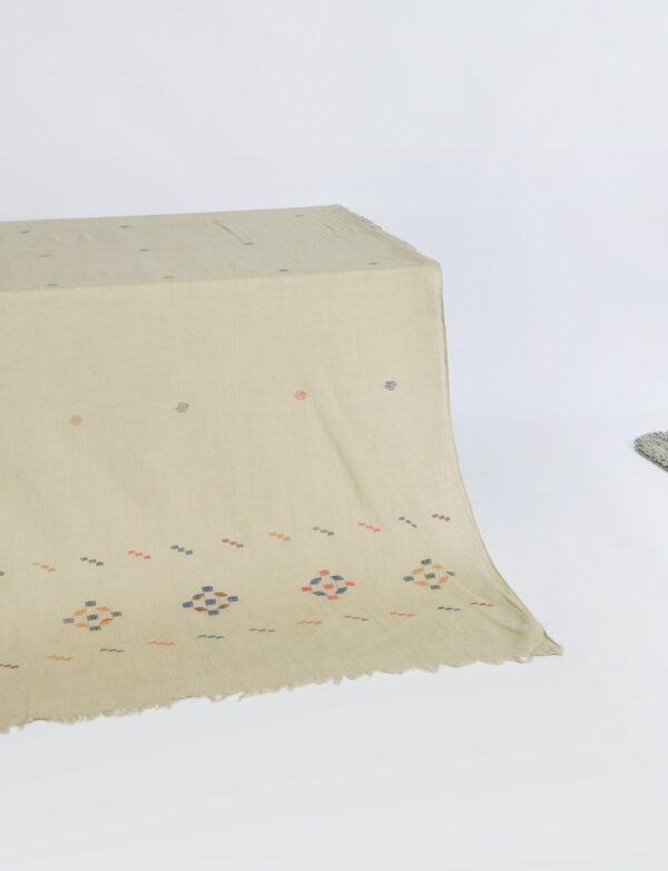 "Khaddi Shawl-6 Beige" - Image 2