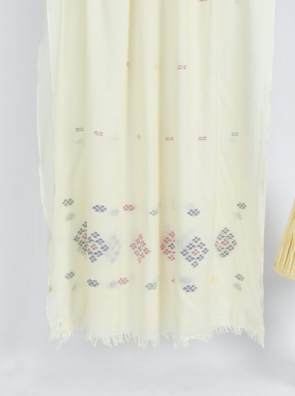 "Khaddi Shawl-8 Off White" - Image 3