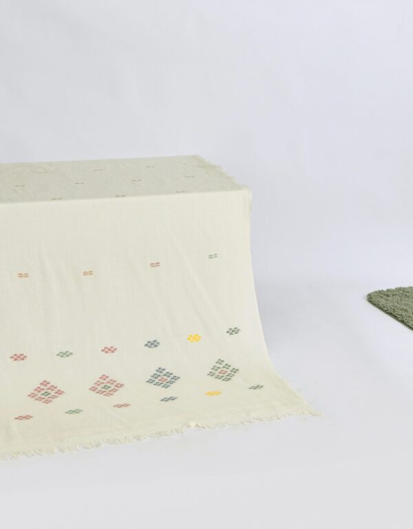 "Khaddi Shawl-8 Off White" - Image 2